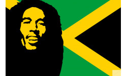 Bob Marley (15x15cm) - Autocollant(sticker)