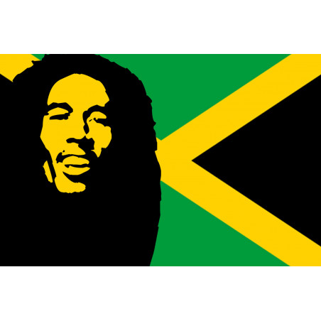 Bob Marley (20x20cm) - Autocollant(sticker)