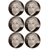 Albert Einstein (6 fois 9cm) - Autocollant(sticker)