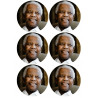 Nelson Mandela (6 fois 9cm) - Autocollant(sticker)