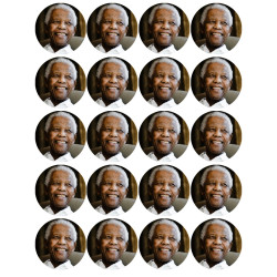 Nelson Mandela (20 fois 5cm) - Sticker/autocollant