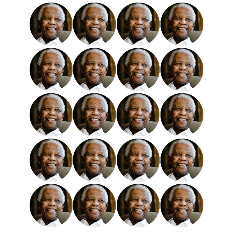 Nelson Mandela (20 fois 5cm) - Sticker/autocollant