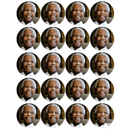 Nelson Mandela (20 fois 5cm) - Autocollant(sticker)