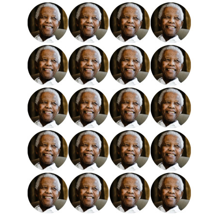 Nelson Mandela (20 fois 5cm) - Sticker/autocollant