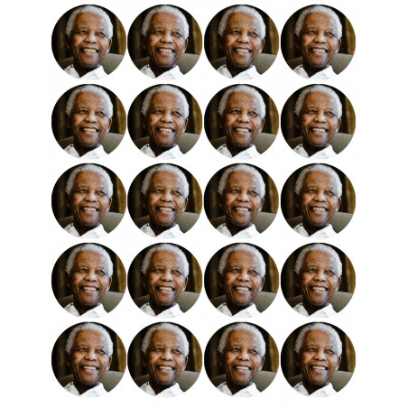 Nelson Mandela (20 fois 5cm) - Autocollant(sticker)