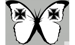 effet papillon Malte (10x7cm) - Autocollant(sticker)