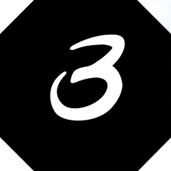 numéro de boite aux lettres 3 - architecte 10x10cm - Sticker/autocoll