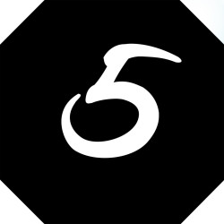 numéro de boite aux lettres 5 - architecte 10x10cm - Sticker/autocoll