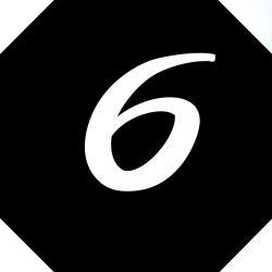 numéro de boite aux lettres 6 - architecte 10x10cm - Sticker/autocoll