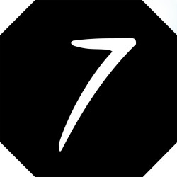 numéro de boite aux lettres 7 - architecte 10x10cm - Sticker/autocoll