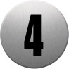 adresse postale numéro 4 - gris brossé 10x10cm - Sticker/autocollant