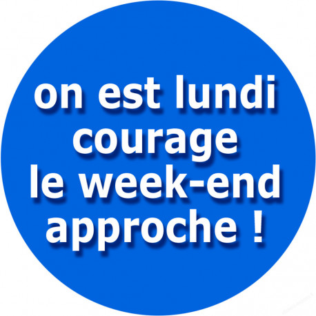 on est lundi (10x10cm) - Autocollant(sticker)