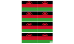 Drapeau Malawi (8 fois 9.5x6.3cm) - Autocollant(sticker)