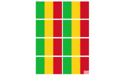 Drapeau Mali (8 fois 9.5x6.3cm) - Autocollant(sticker)