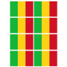 Drapeau Mali (8 fois 9.5x6.3cm) - Sticker/autocollant