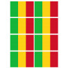 Drapeau Mali (8 fois 9.5x6.3cm) - Autocollant(sticker)