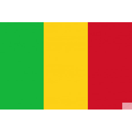 Drapeau Mali (19.5x13cm) - Autocollant(sticker)