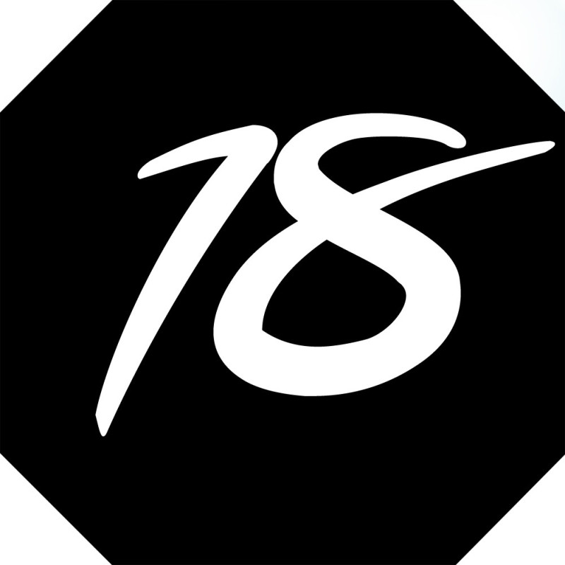 numéro de boite aux lettres 18 - architecte 10x10cm - Sticker/autocol