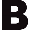 Lettre B noir sur fond blanc (10x9.1cm) - Autocollant(sticker)