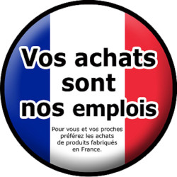 vos achats sont nos emplois "fabrication Française" - 10cm - Sticker/