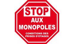 STOP AUX MONOPOLES (5X5cm) - Autocollant(sticker)
