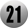 adresse postale numéro 21 (gris brossé 10x10cm) - Sticker/autocollan