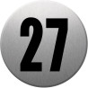 adresse postale numéro 27 (gris brossé 10x10cm) - Sticker/autocollan