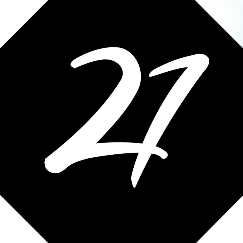 numéro de boite aux lettres 21 (architecte 10x10cm) - Sticker/autocol