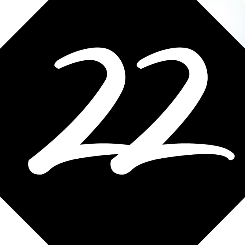 numéro de boite aux lettres 22 (architecte 10x10cm) - Sticker/autocol