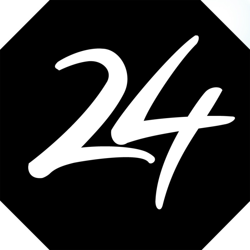 numéro de boite aux lettres 24 (architecte 10x10cm) - Sticker/autocol