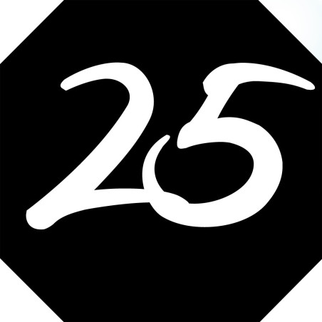 numéro de boite aux lettres 25 (architecte 10x10cm) - Sticker/autocol