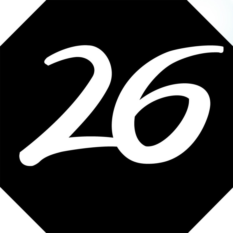 numéro de boite aux lettres 26 (architecte 10x10cm) - Sticker/autocol