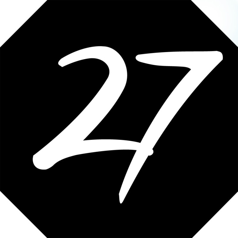 numéro de boite aux lettres 27 (architecte 10x10cm) - Sticker/autocol