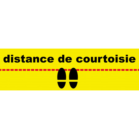 distance de courtoisie (30x9cm) - Autocollant(sticker)