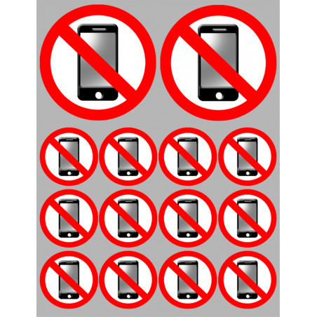 éteindre son smartphone (2fois 10cm - 12fois 5cm) - Autocollant(sticker)