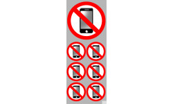 éteindre son smartphone (1fois 10cm - 6fois 5cm) - Autocollant(sticker)