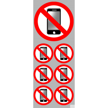 éteindre son smartphone (1fois 10cm - 6fois 5cm) - Autocollant(sticker)