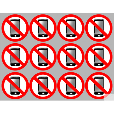 éteindre son smartphone (12fois 5cm) - Autocollant(sticker)