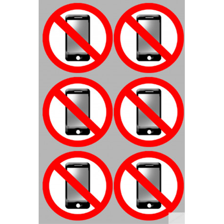 éteindre son smartphone (6fois 5cm) - Autocollant(sticker)