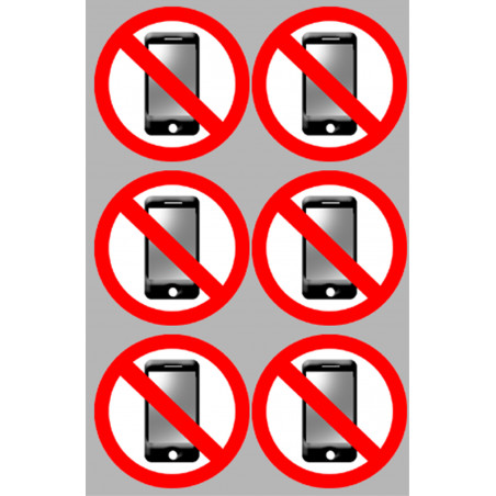 éteindre son smartphone (6fois 5cm) - Autocollant(sticker)