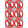 éteindre son smartphone (6fois 5cm) - Autocollant(sticker)