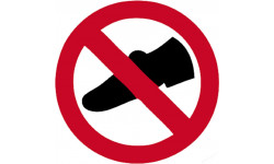 Chaussures interdites - 15cm - Autocollant(sticker)