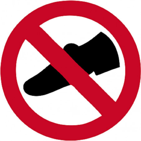Chaussures interdites - 15cm - Autocollant(sticker)