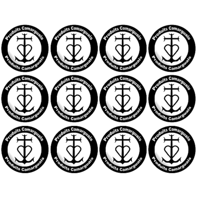 Produits Camarguais - 12fois 5cm - Sticker/autocollant