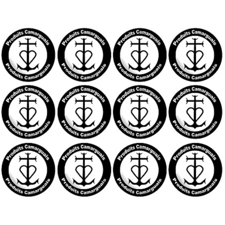 Produits Camarguais - 12fois 5cm - Sticker/autocollant