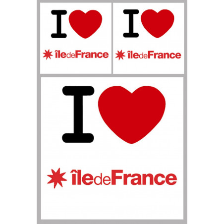 Département 75 l'île de France (1fois 10cm 2fois 5cm) - Autocollant(sticker)