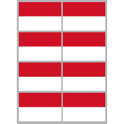 Drapeau Monaco (8 fois 9.5x6.3 cm) - Sticker/autocollant