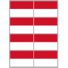 Drapeau Monaco (8 fois 9.5x6.3 cm) - Sticker/autocollant