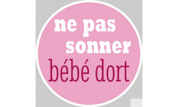 bébé dort fille ne pas sonner -10cm - Autocollant(sticker)