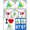 Haute-Vienne (8 autocollants variés) - Autocollant(sticker)